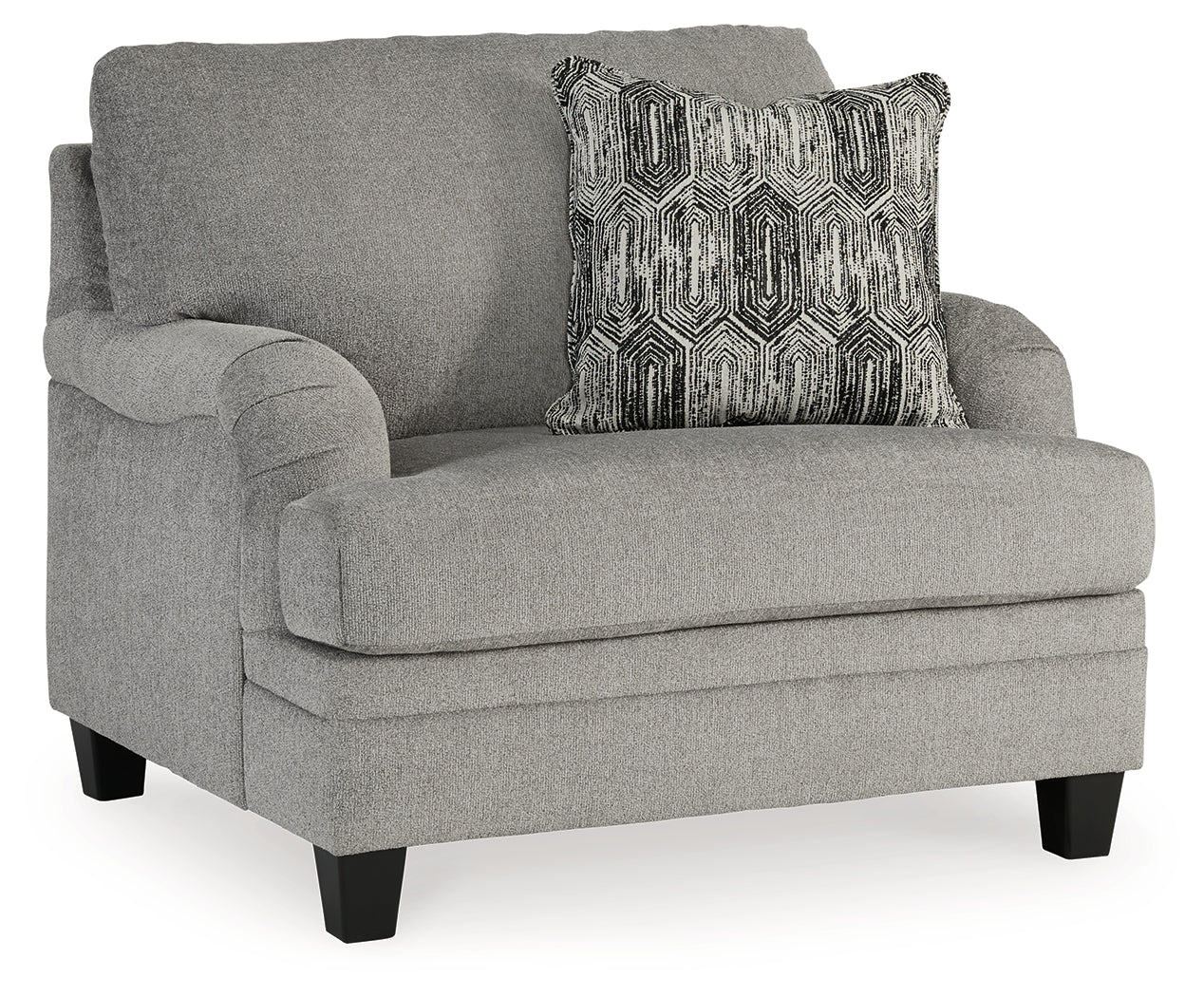 Davinca Charcoal Oversized Chair - Ornate Home