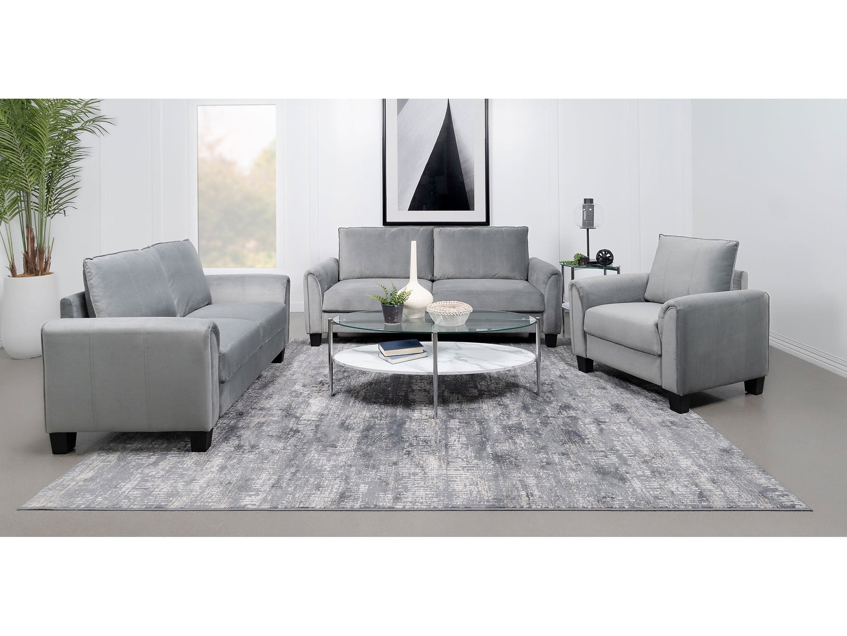 Davis Grey Living Room Set - Ornate Home