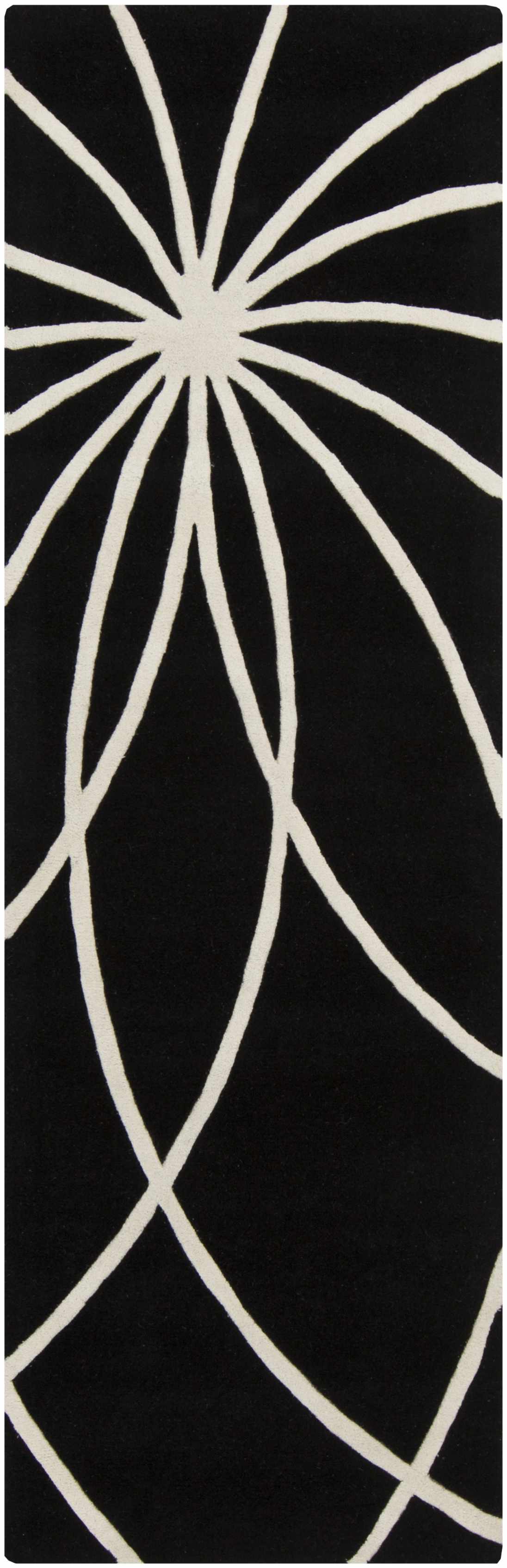 Davison Black Geometric Wool Carpet - Ornate Home
