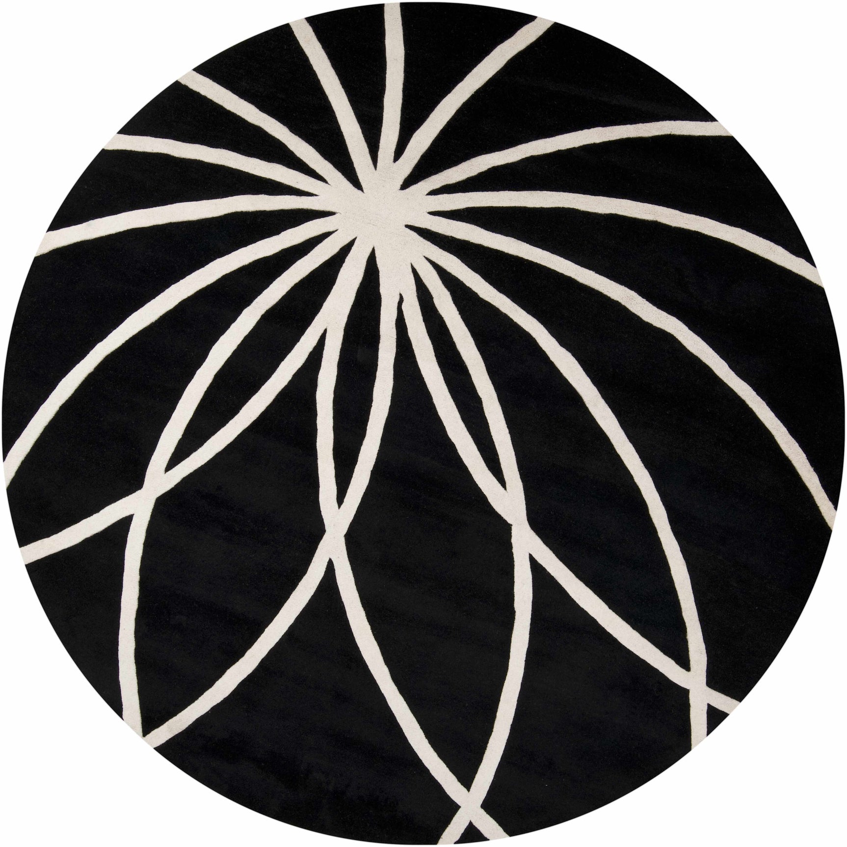 Davison Black Geometric Wool Carpet - Ornate Home
