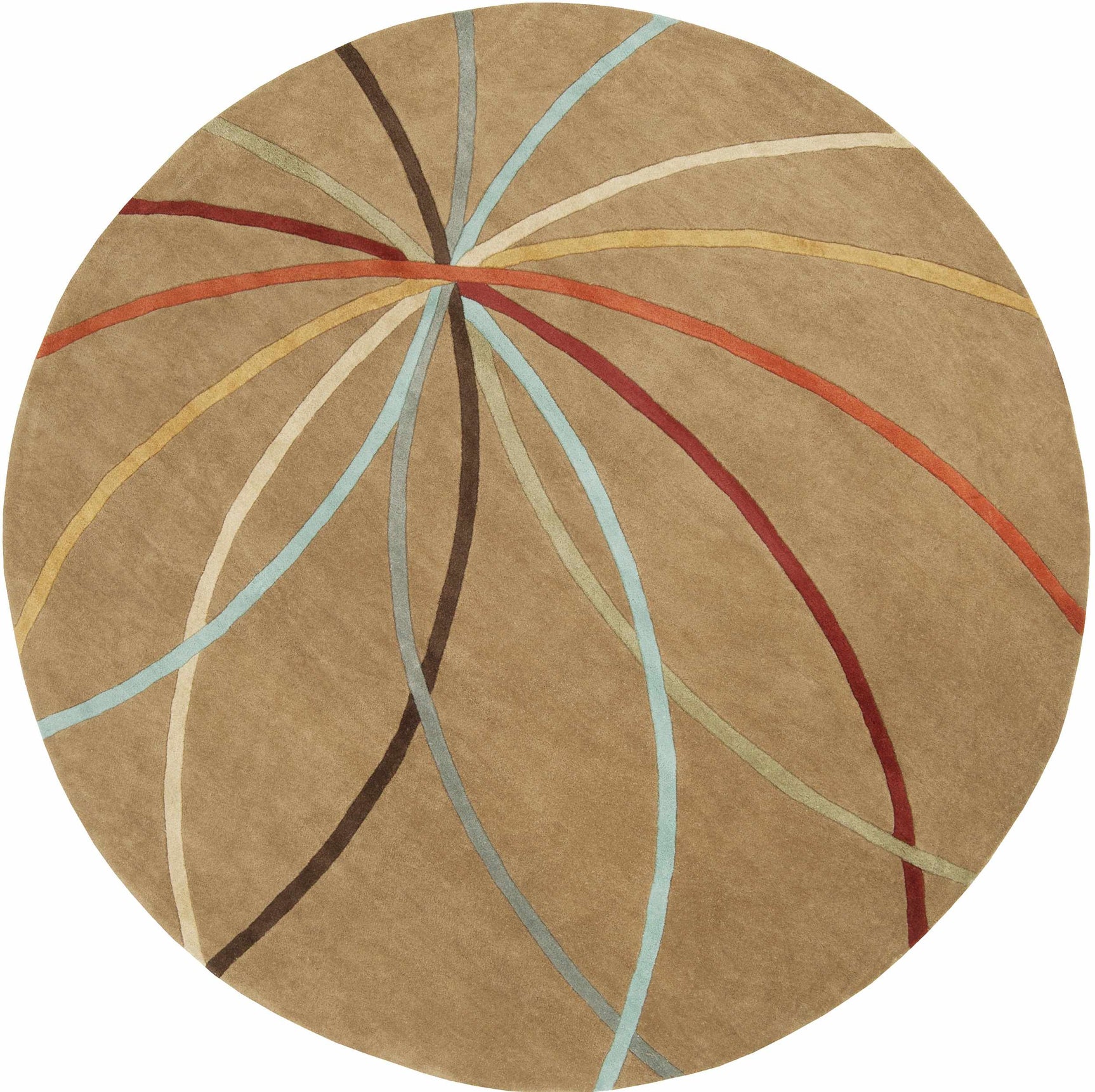 Davison Brown Geometric Modern Wool Rug - Ornate Home
