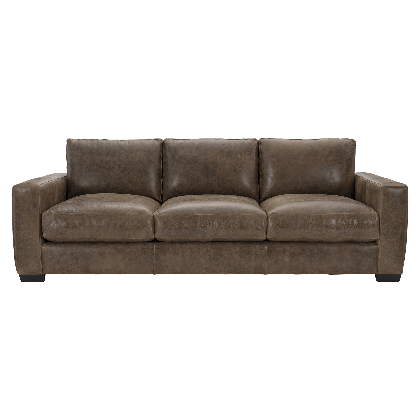 Dawkins Brown Leather Sofa - Ornate Home
