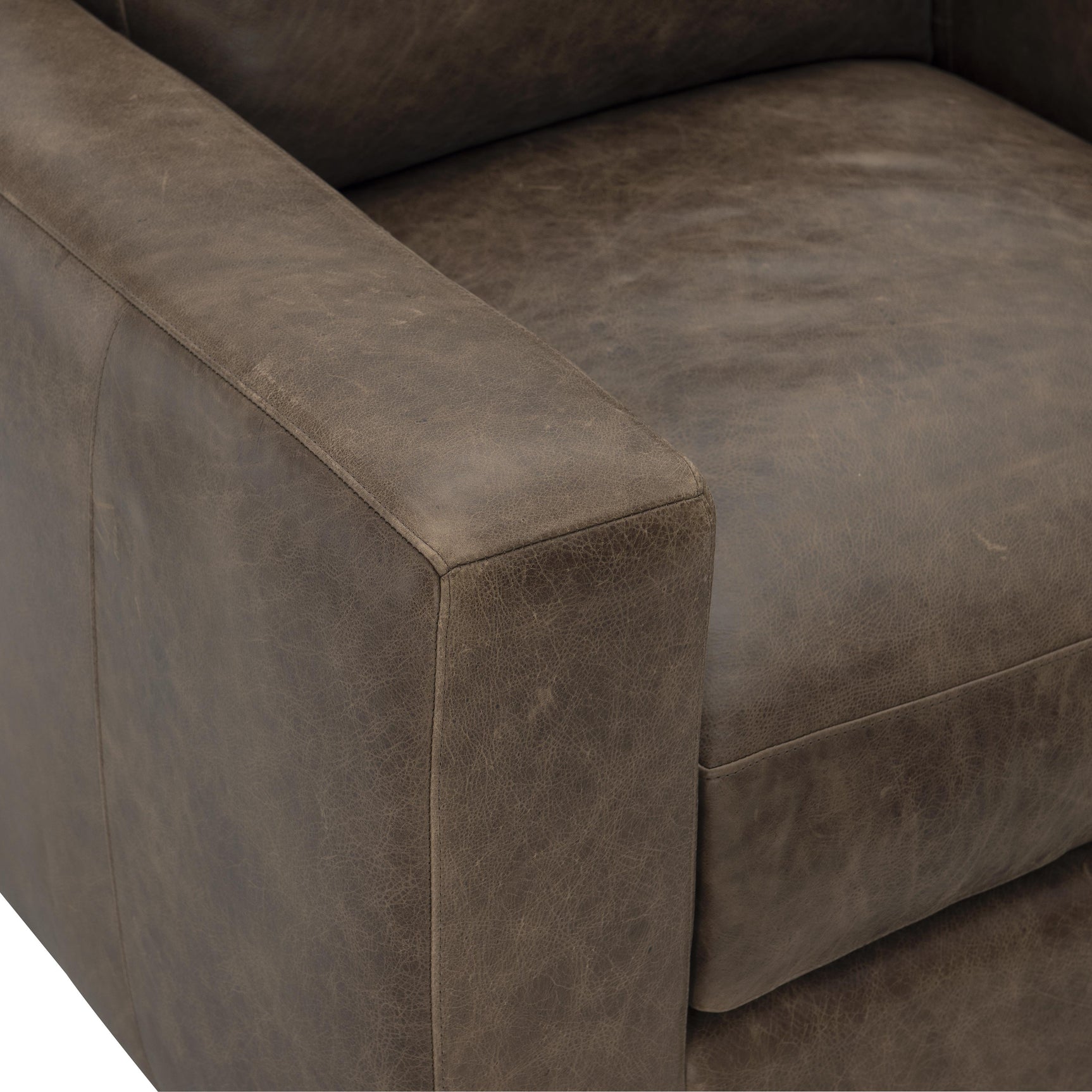 Dawkins Brown Leather Swivel Chair - Ornate Home