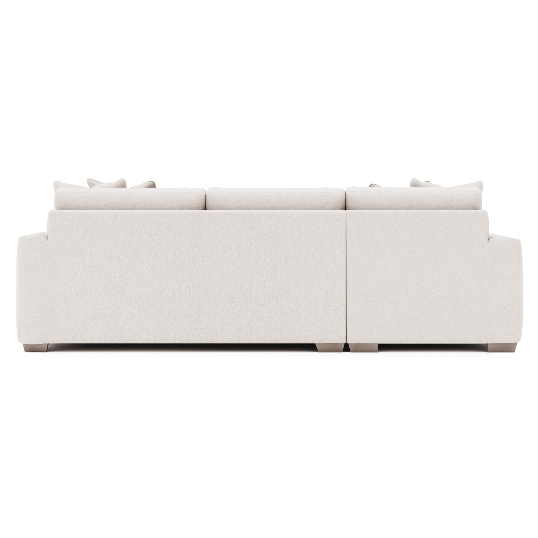 Dawkins White/Cream Fabric 3-Piece Sectional with Left-Arm Chaise - Ornate Home