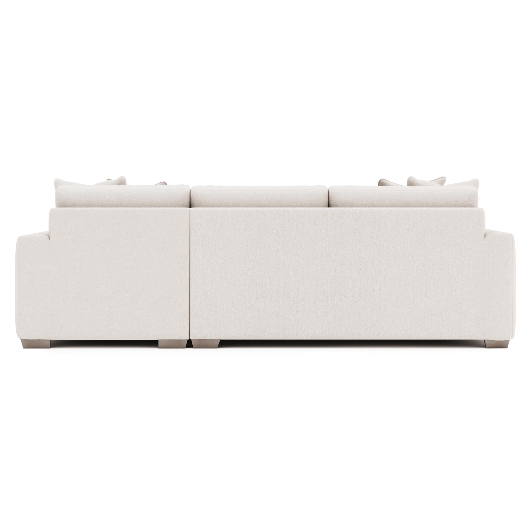 Dawkins White/Cream Fabric 3-Piece Sectional with Right-Arm Chaise - Ornate Home