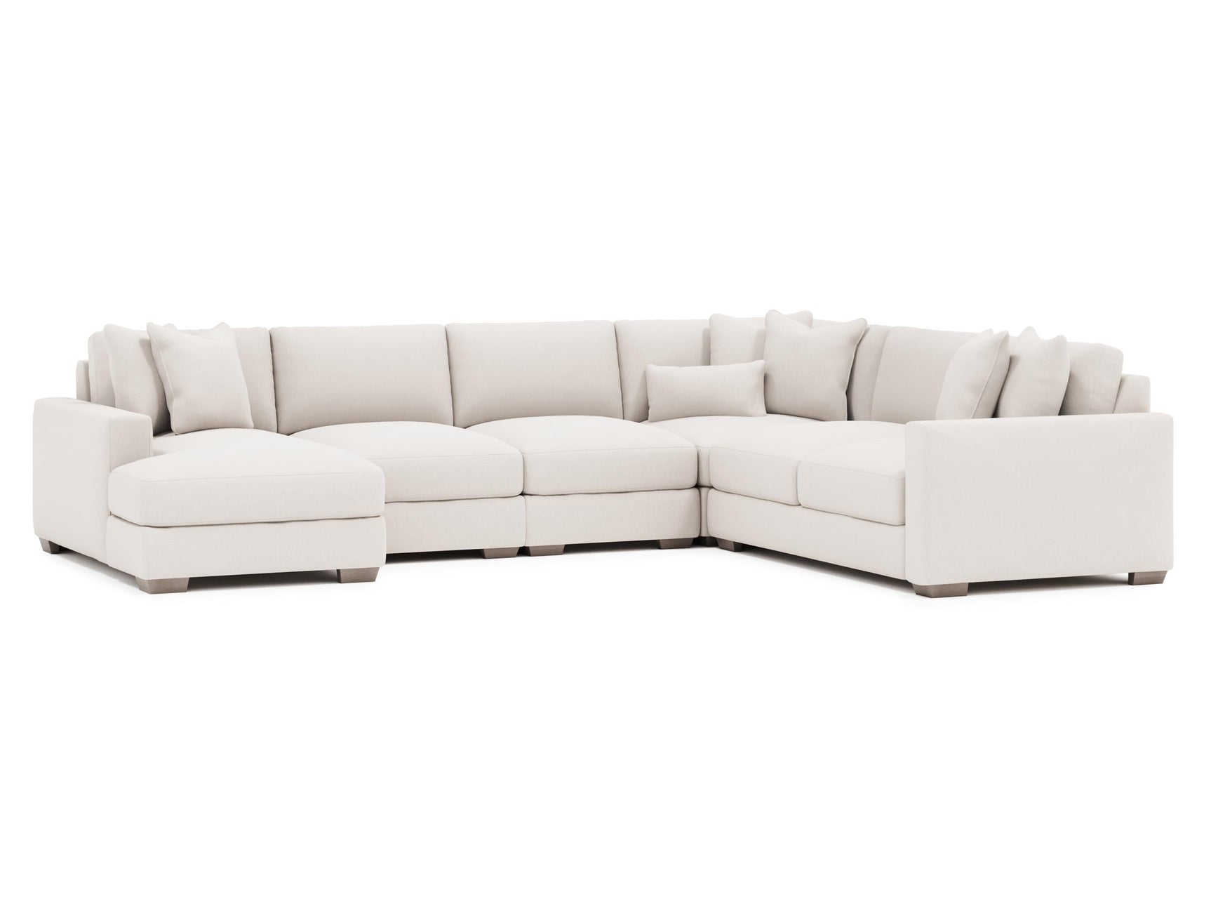 Dawkins White/Cream Fabric Sectional - Ornate Home