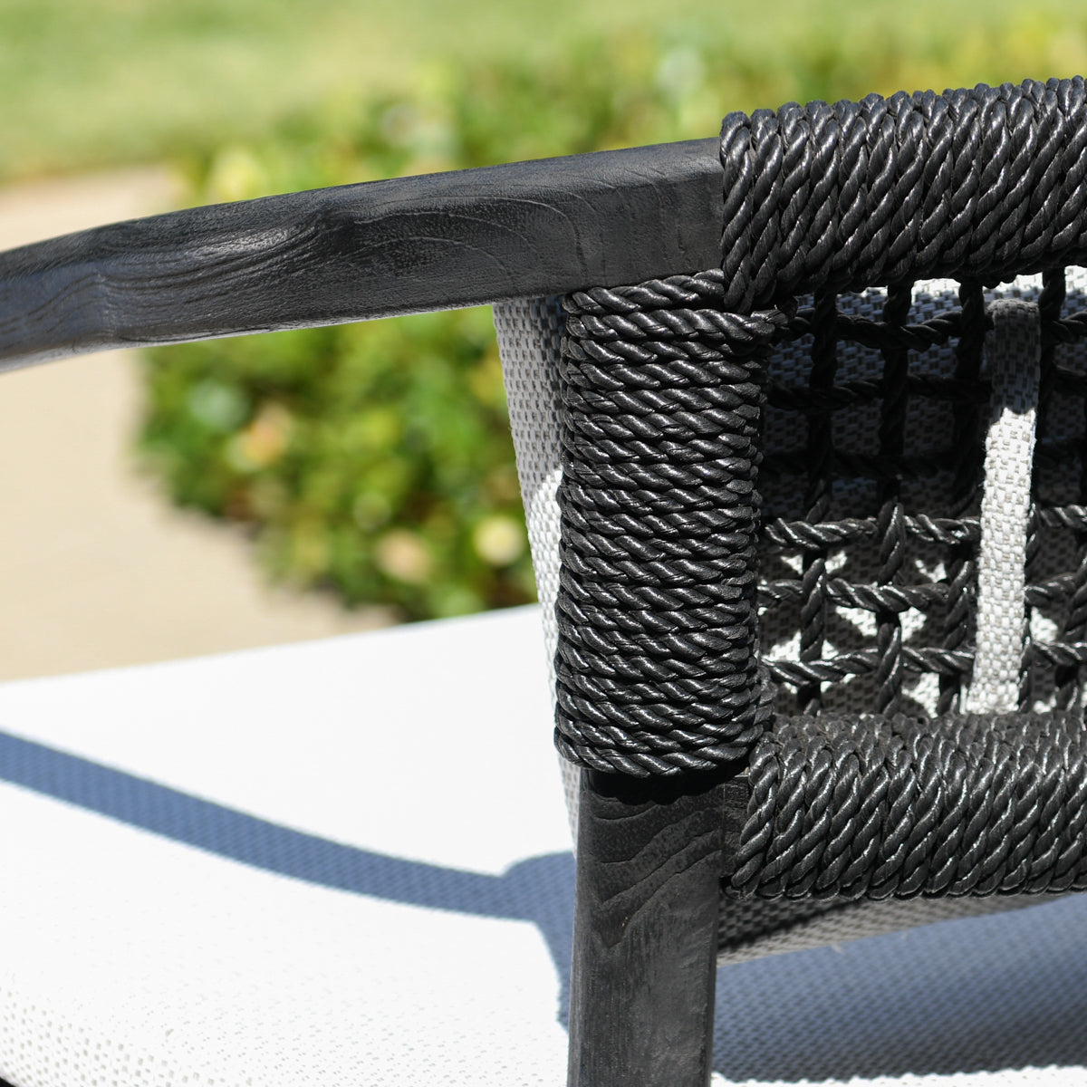 Dawn Black/White Outdoor Dining Chair - Ornate Home