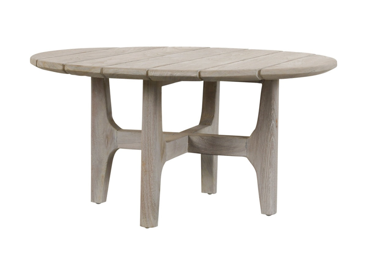 Dawn Natural Brown Outdoor Round Coffee Table - Ornate Home