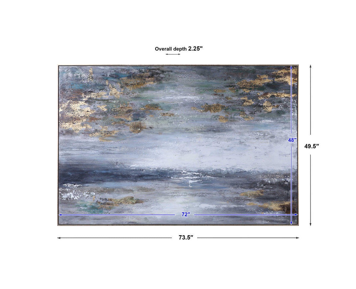 Dawn To Dusk Multicolor Hand Painted Art - Ornate Home