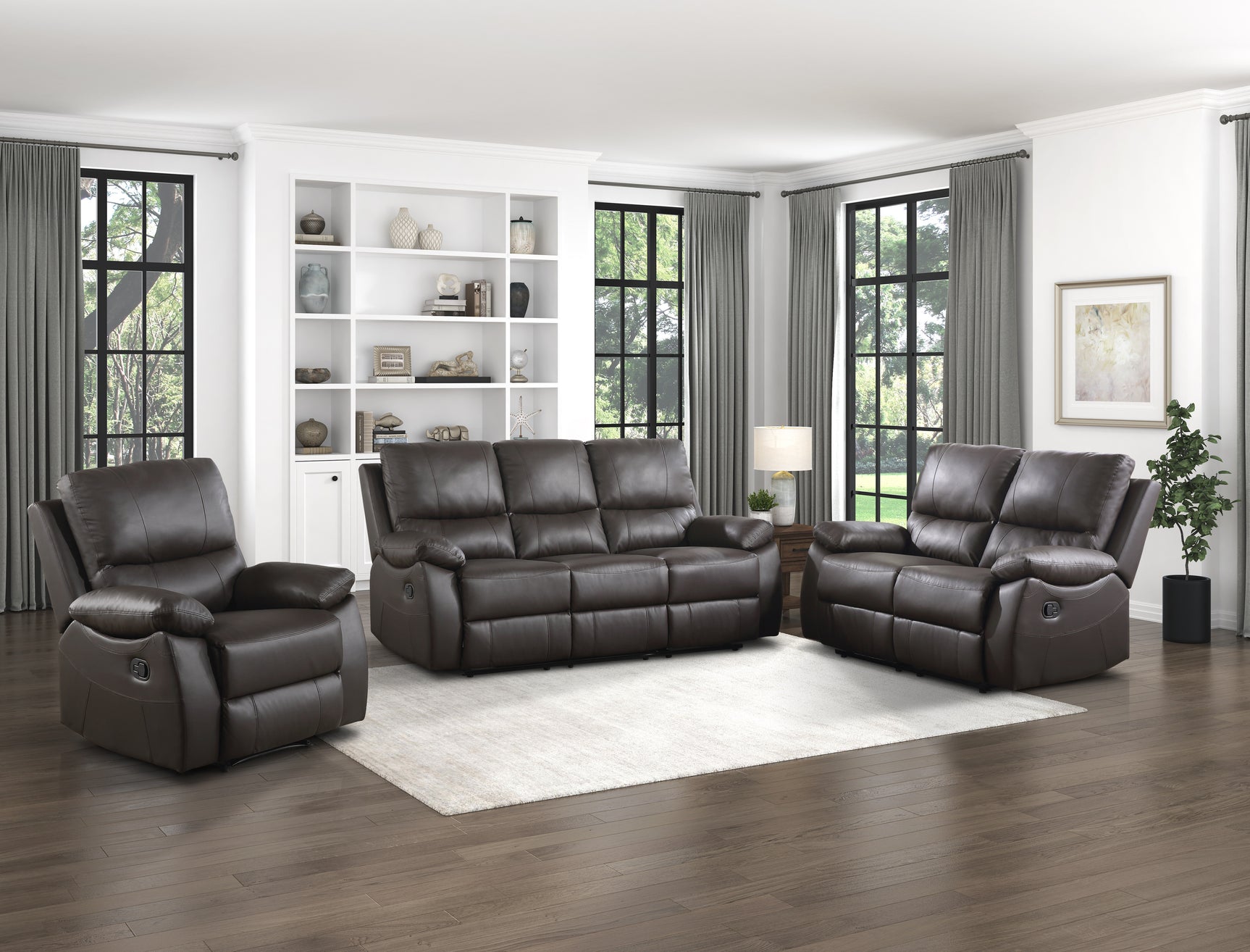 Dawson Brown Double Reclining Sofa - Ornate Home
