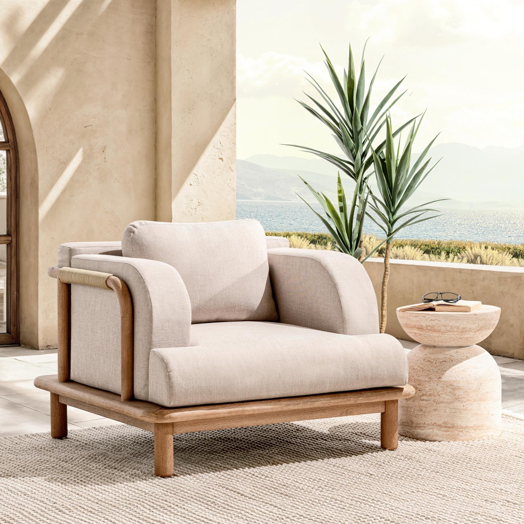 Dawson Butterscotch Outdoor Accent Chair - Ornate Home