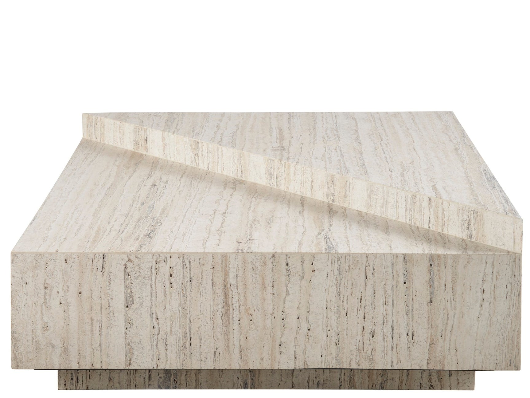 Daxton White Travertine Cocktail Table - Ornate Home