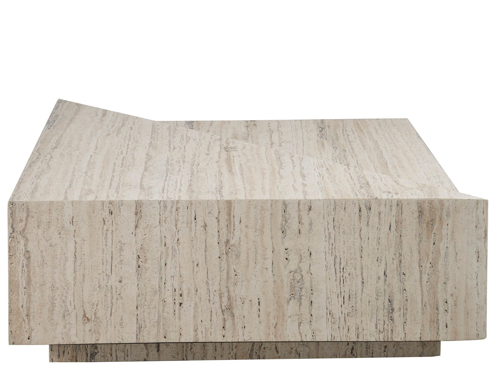 Daxton White Travertine Cocktail Table - Ornate Home