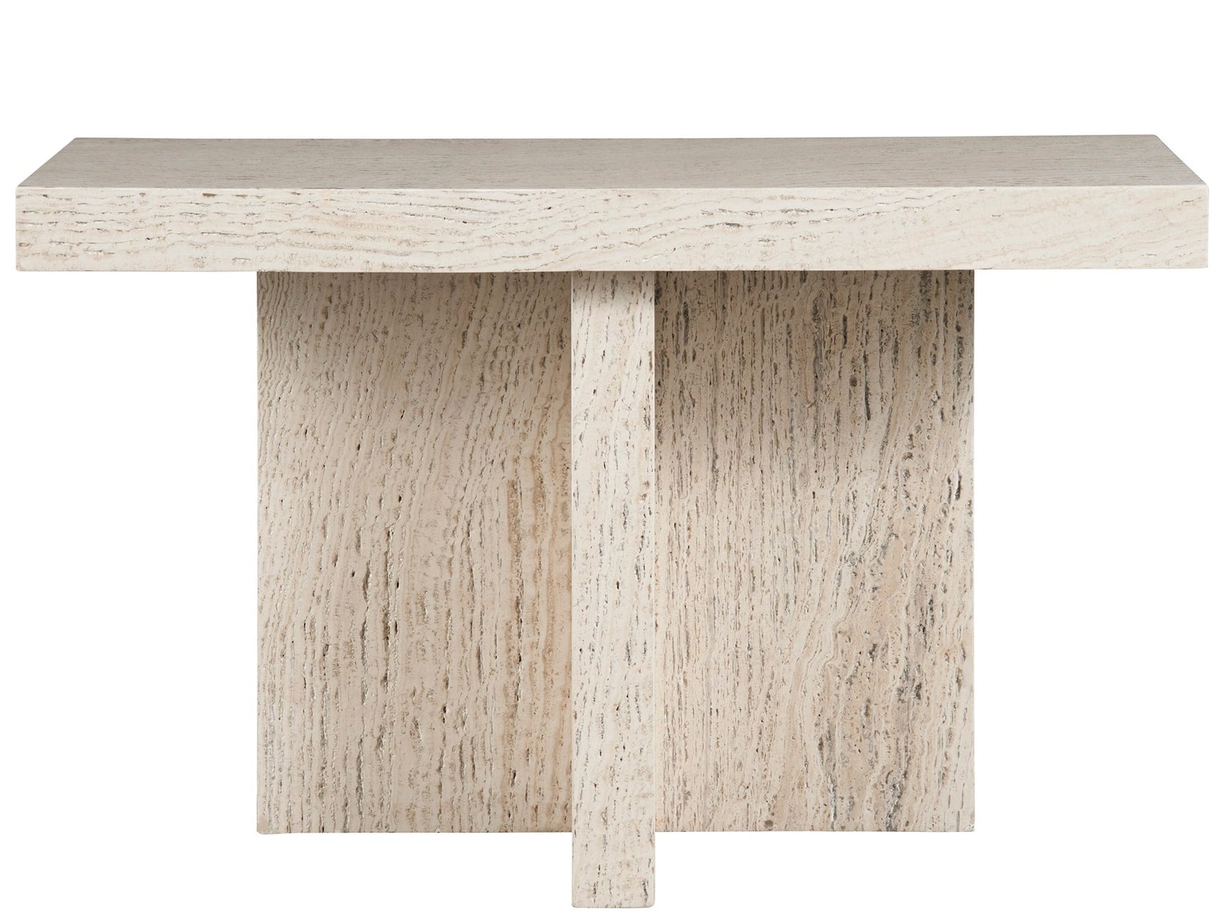 Daxton White Travertine Console Table - Ornate Home
