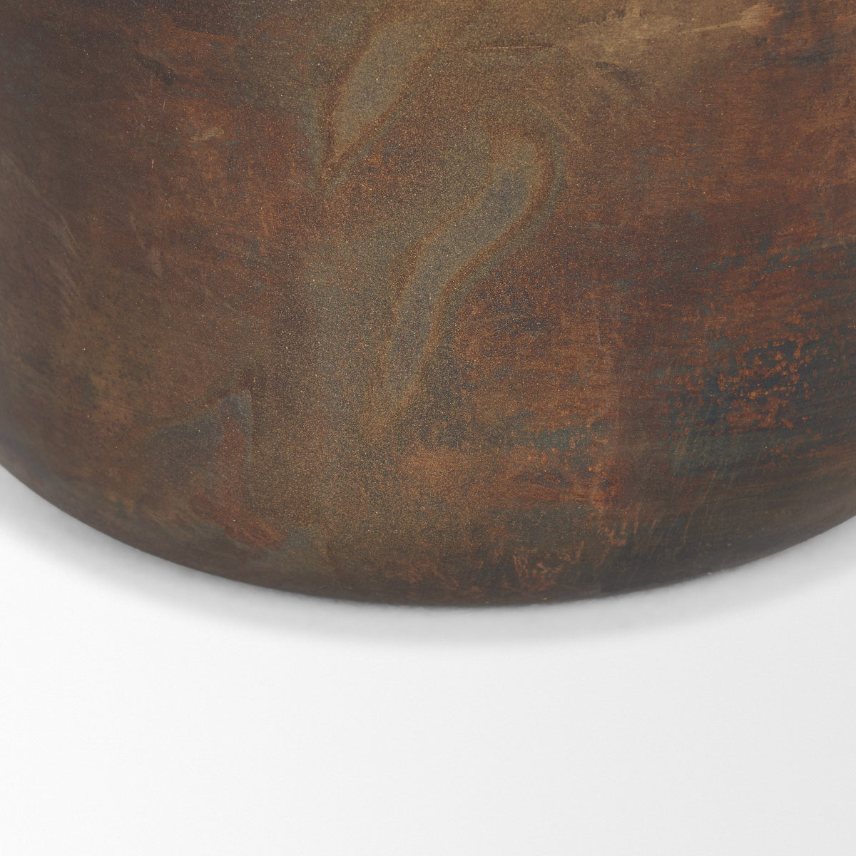 Daya Antiqued Gold Tall Metal Vase