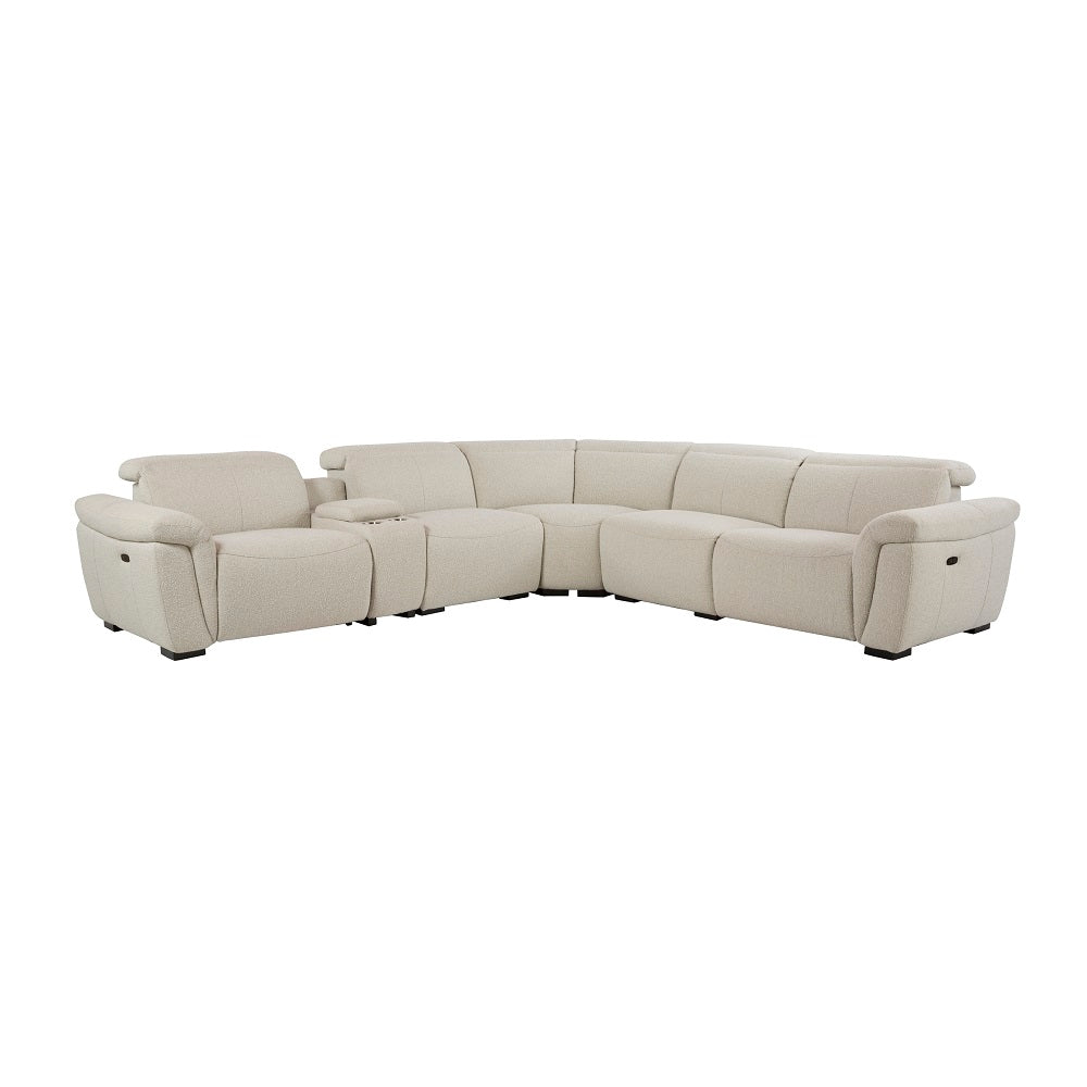Dayana Beige Boucle Power Motion Sectional Sofa - Ornate Home