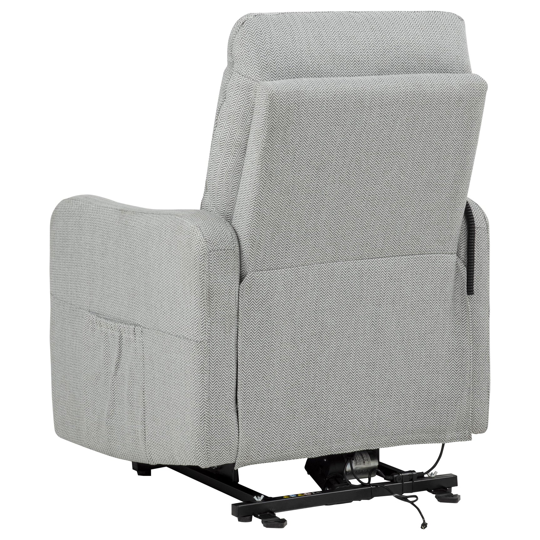 Dayes Light Grey Upholstered Power Lift Recliner Chair - Ornate Home