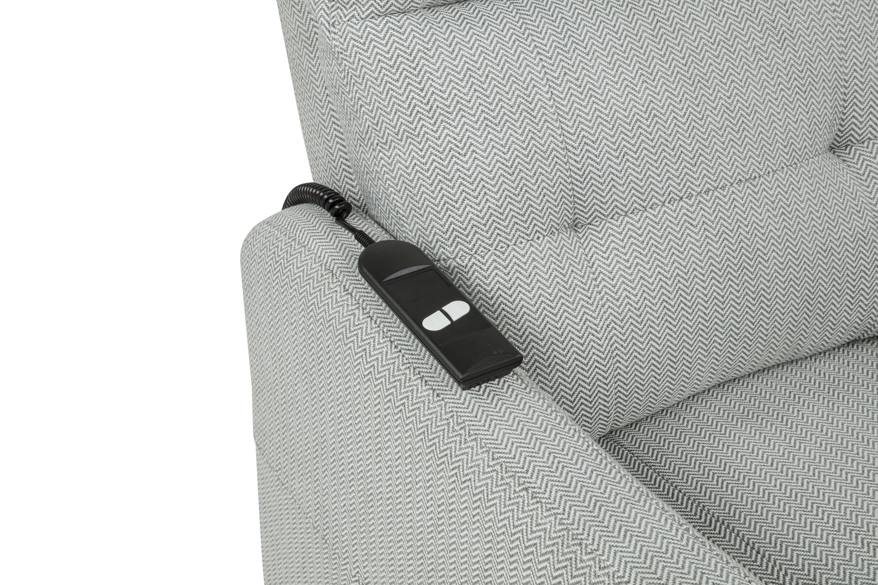 Dayes Light Grey Upholstered Power Lift Recliner Chair - Ornate Home