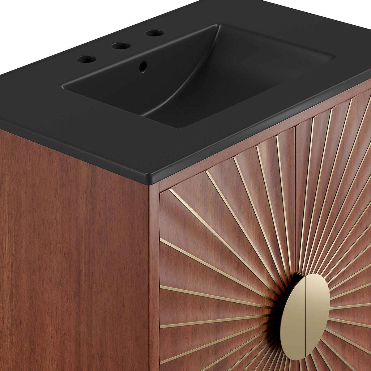 Daylight Black/Walnut 30" Bathroom Vanity - Ornate Home