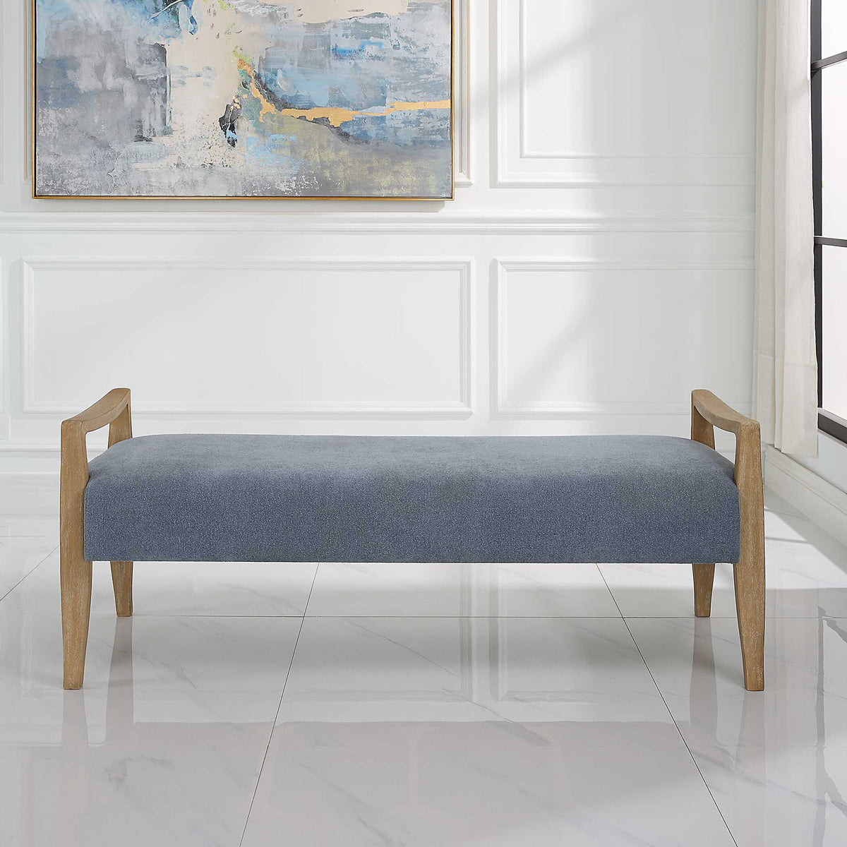 Daylight Sky Blue Bench - Ornate Home