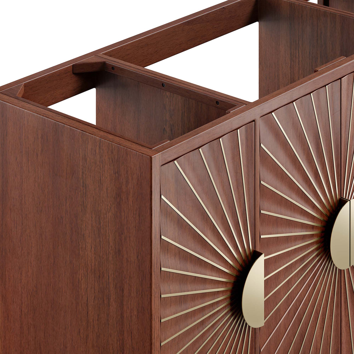 Daylight Walnut 48" Single Sink Compatible (Not Included) Bathroom Vanity Cabinet - Ornate Home