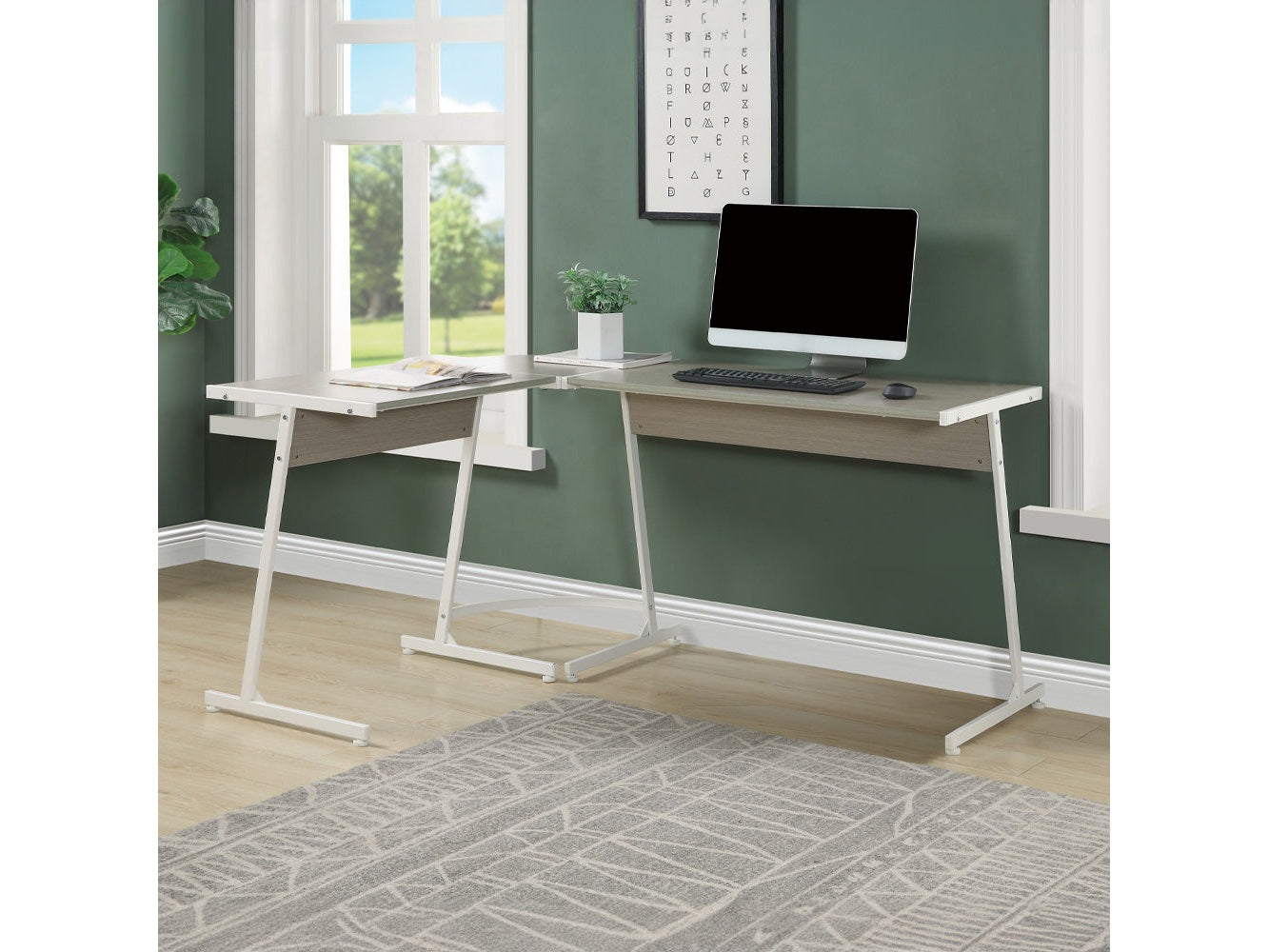 Dazenus Gray Computer Desk - Ornate Home