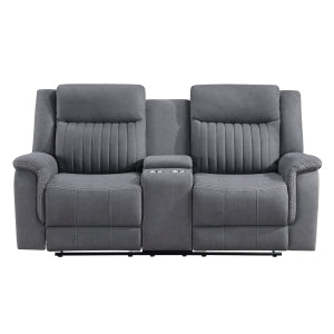 Dean Gray Double Reclining Loveseat - Ornate Home
