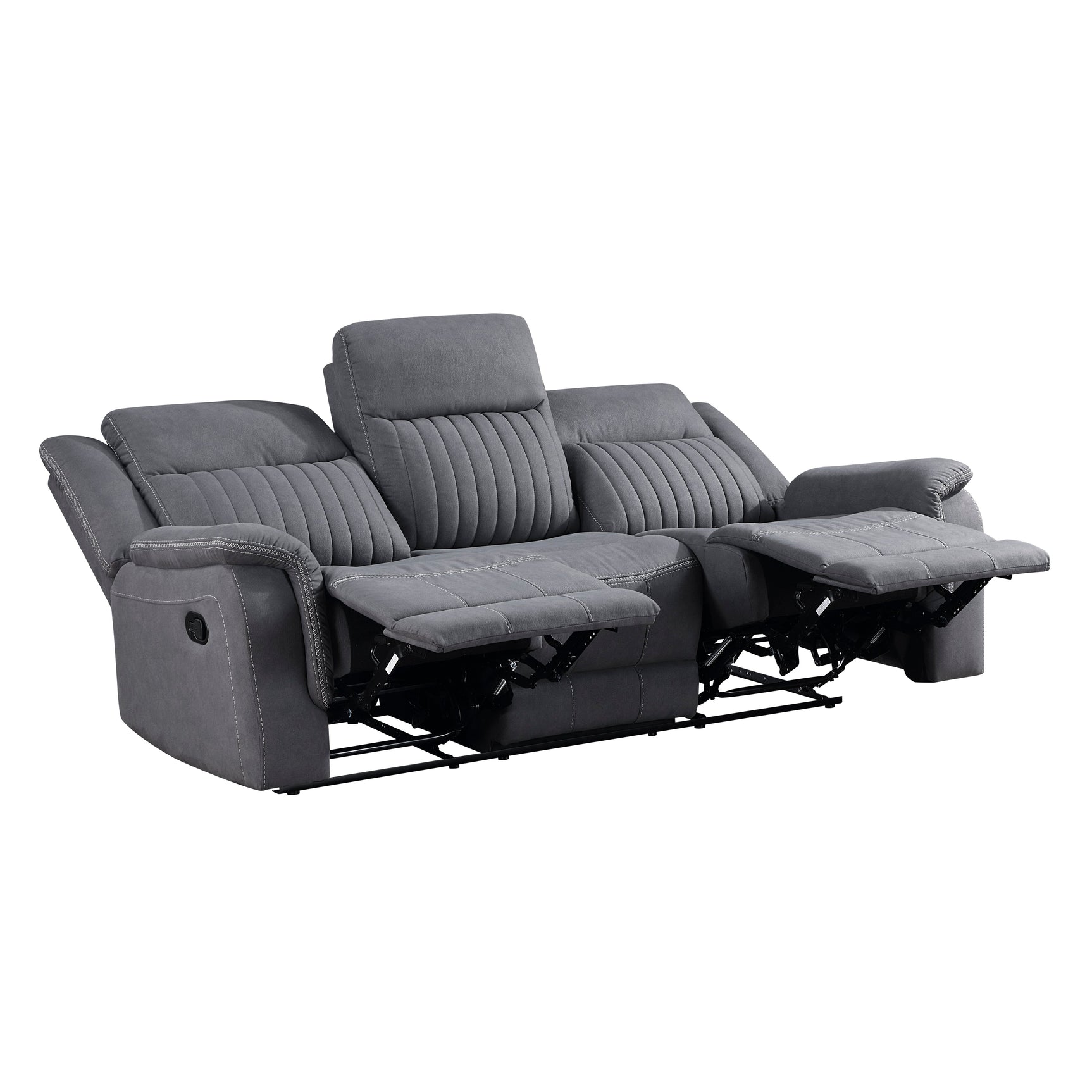 Dean Gray Double Reclining Sofa - Ornate Home
