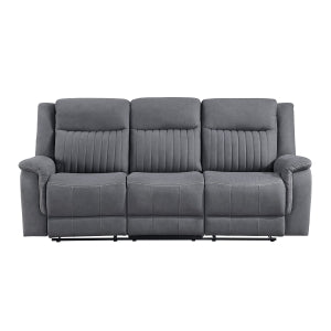 Dean Gray Double Reclining Sofa - Ornate Home