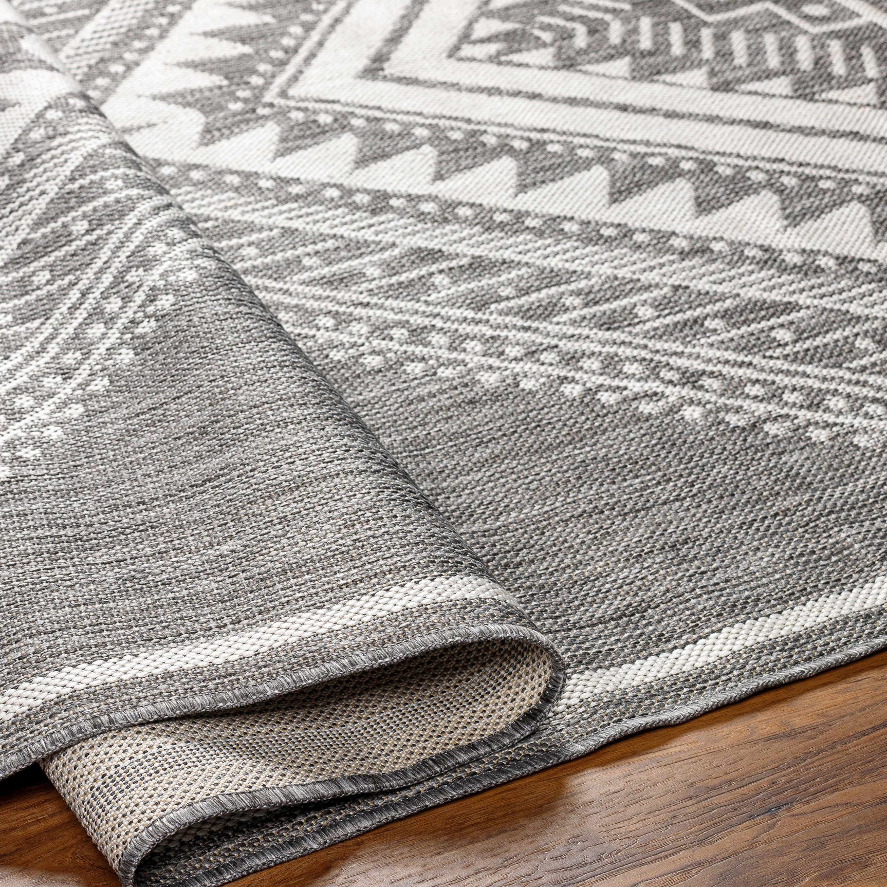 Deana Gray Outdoor Area Rug - Clearance - Ornate Home