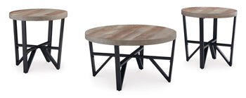 Deanlee Grayish Brown/Black Occasional Table Set (Set of 3) (Online Special Price) - Ornate Home