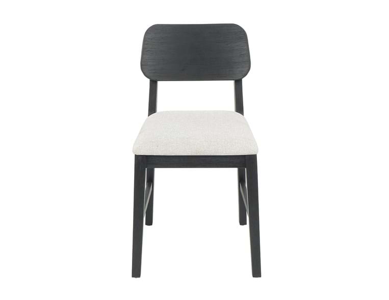 Deaven Black Upholstered Dining Chair Oak (Set of 2) - Ornate Home