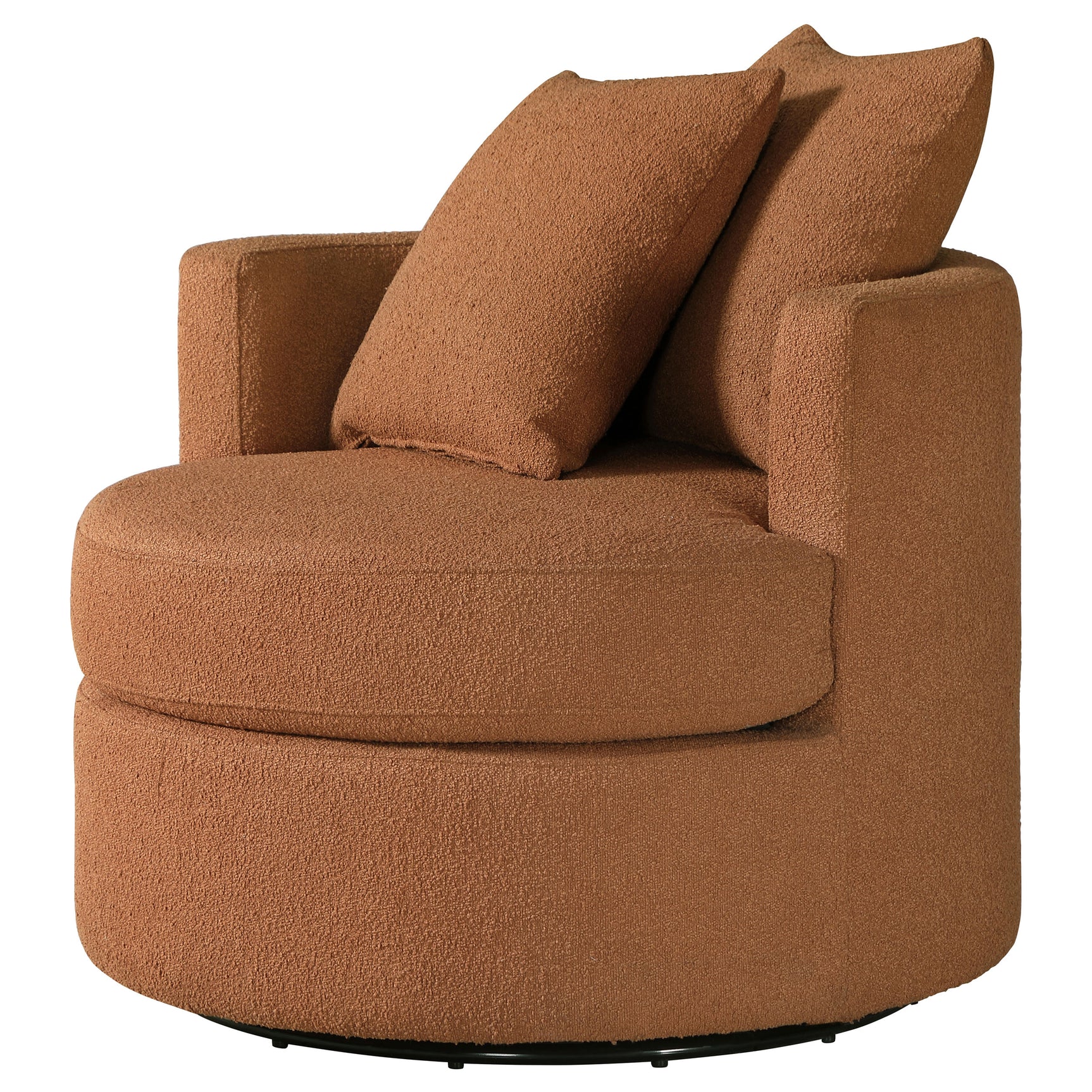 Debbie Burnt Orange Swivel Accent Chair - Ornate Home