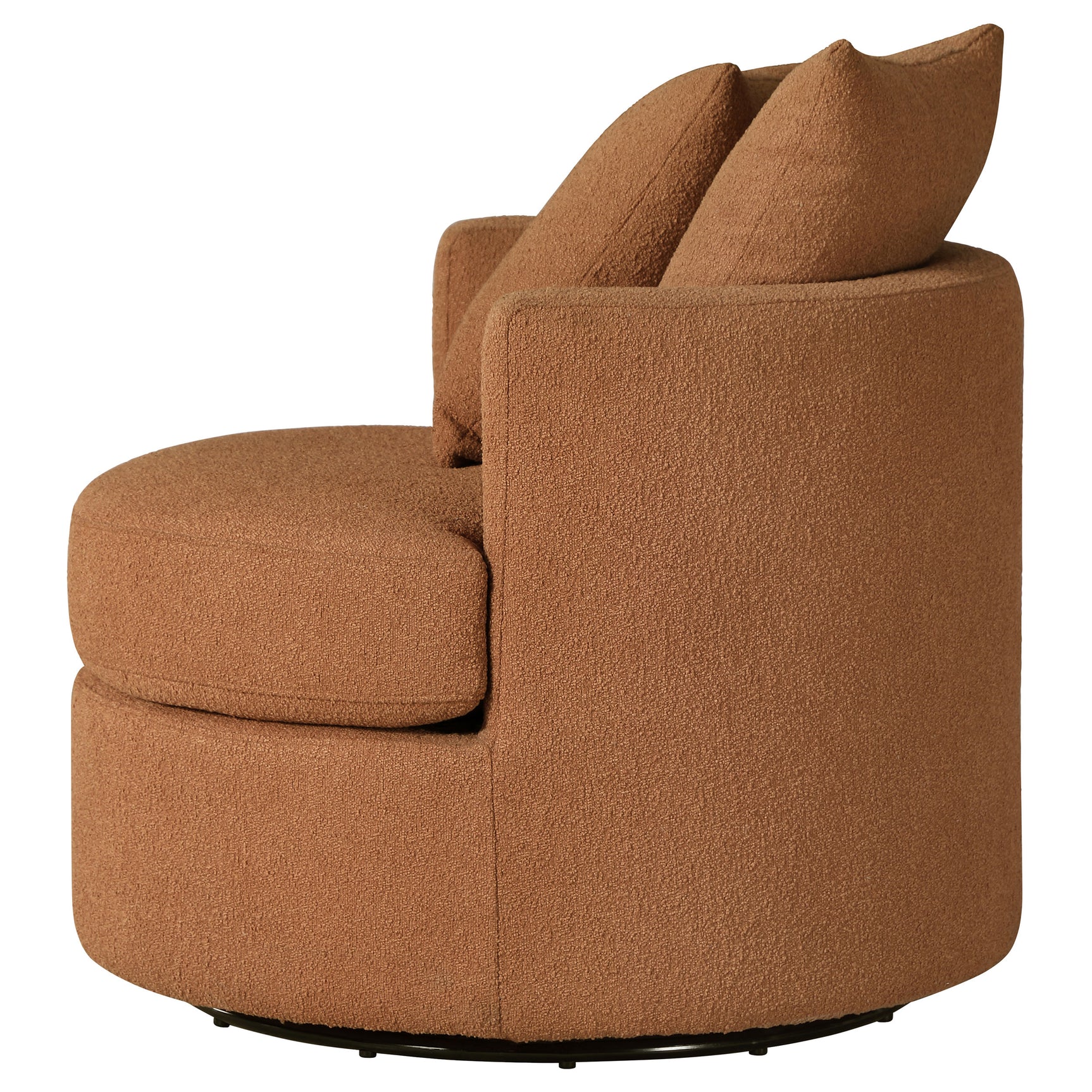 Debbie Burnt Orange Swivel Accent Chair - Ornate Home