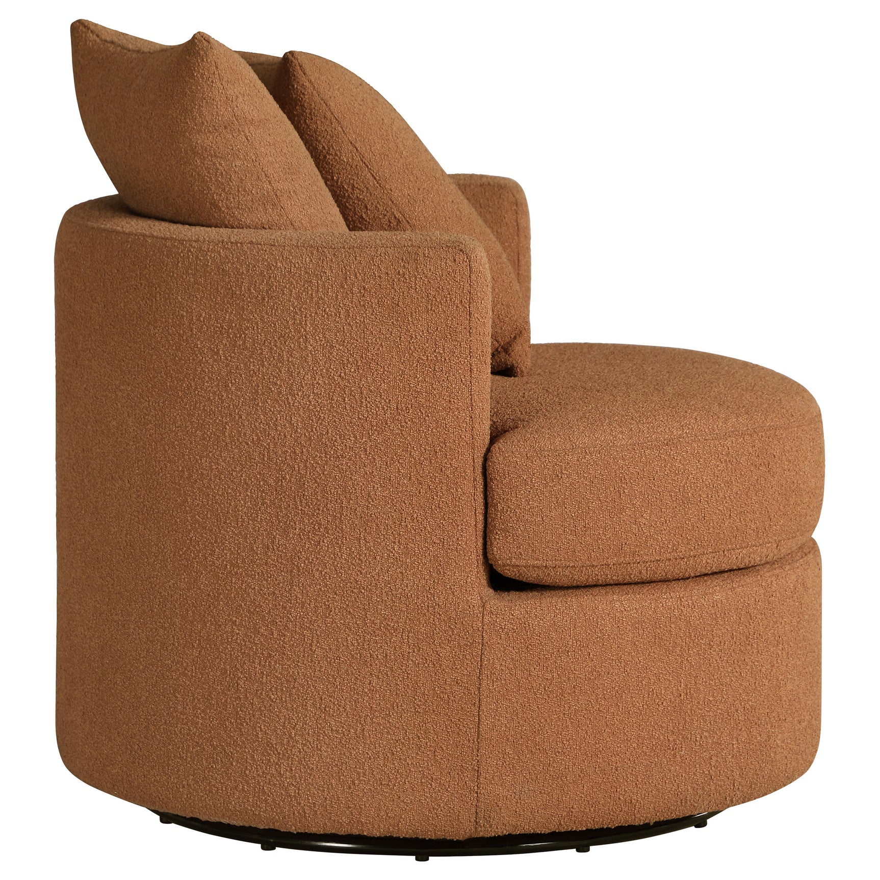 Debbie Burnt Orange Swivel Accent Chair - Ornate Home