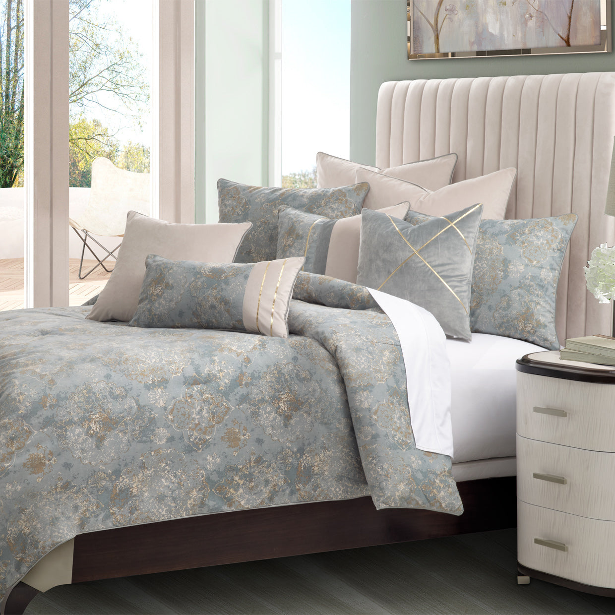 Debonair Mist Comforter Set - Ornate Home