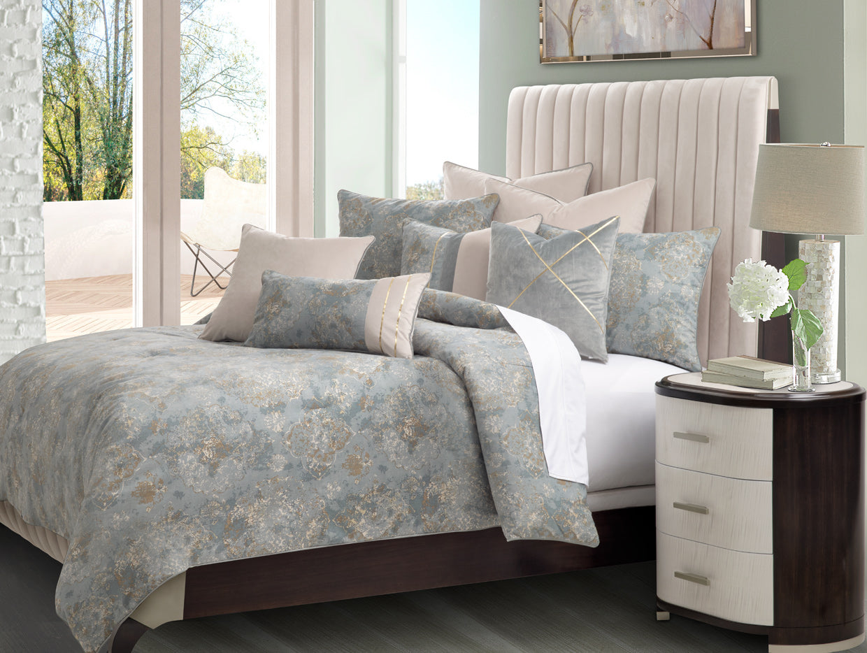 Debonair Mist Comforter Set - Ornate Home