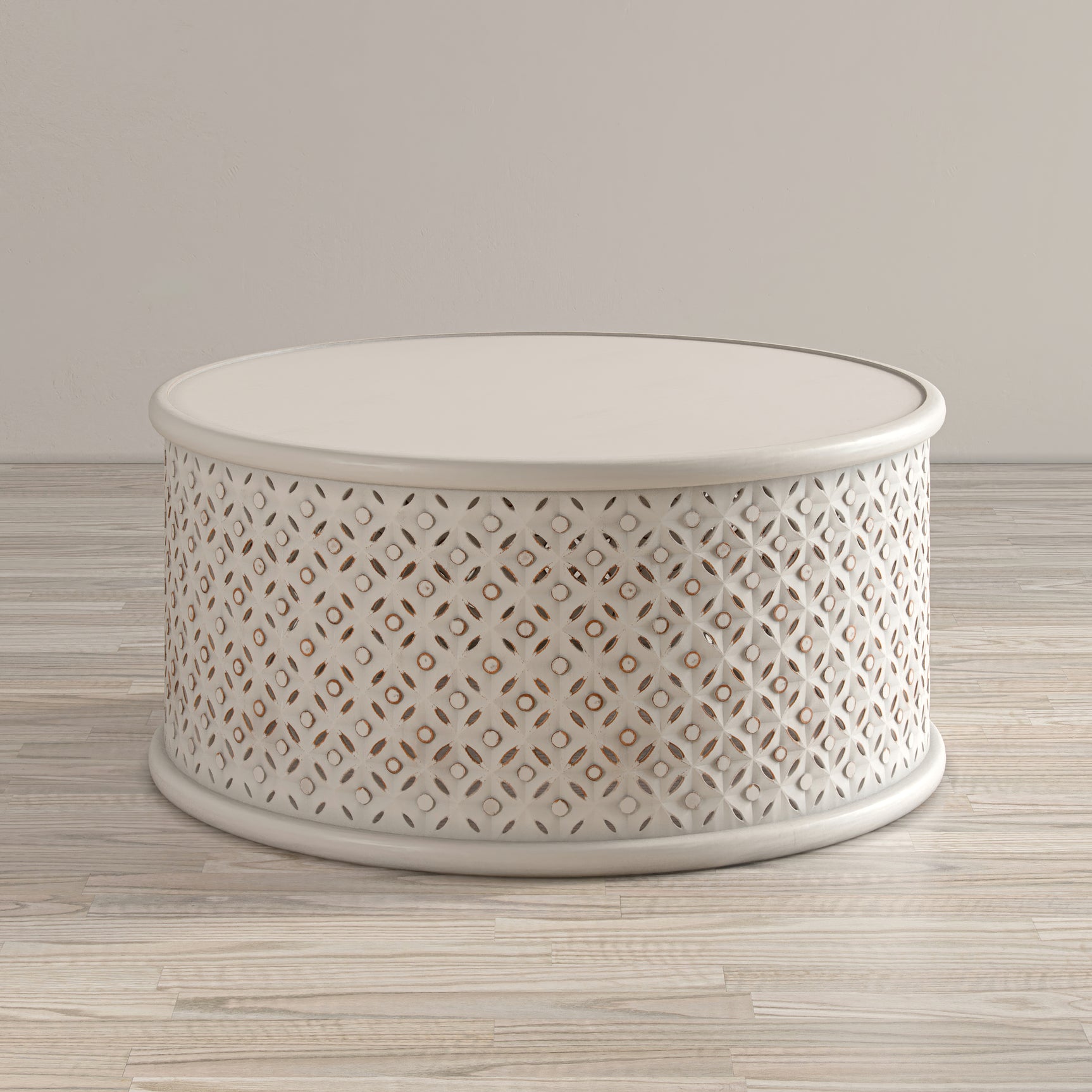 Decker Antique White Coffee Table - Ornate Home