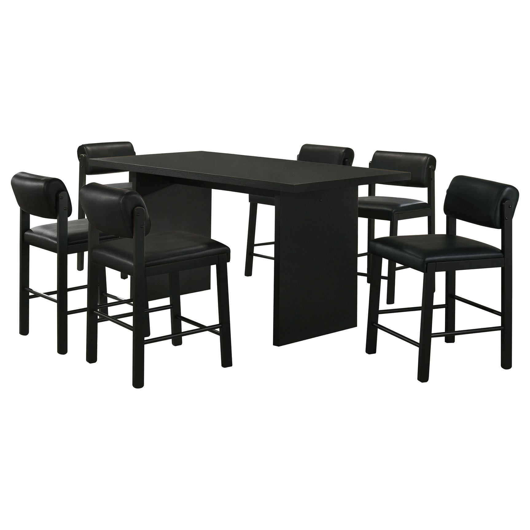 Decker Black 7-piece 70-inch Rectangular Counter Height Dining Set - Ornate Home