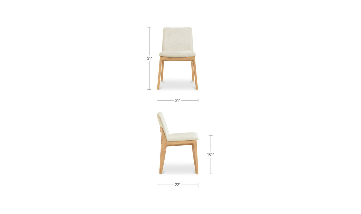 Deco Beige Oak Dining Chair (Set of 2) - Ornate Home