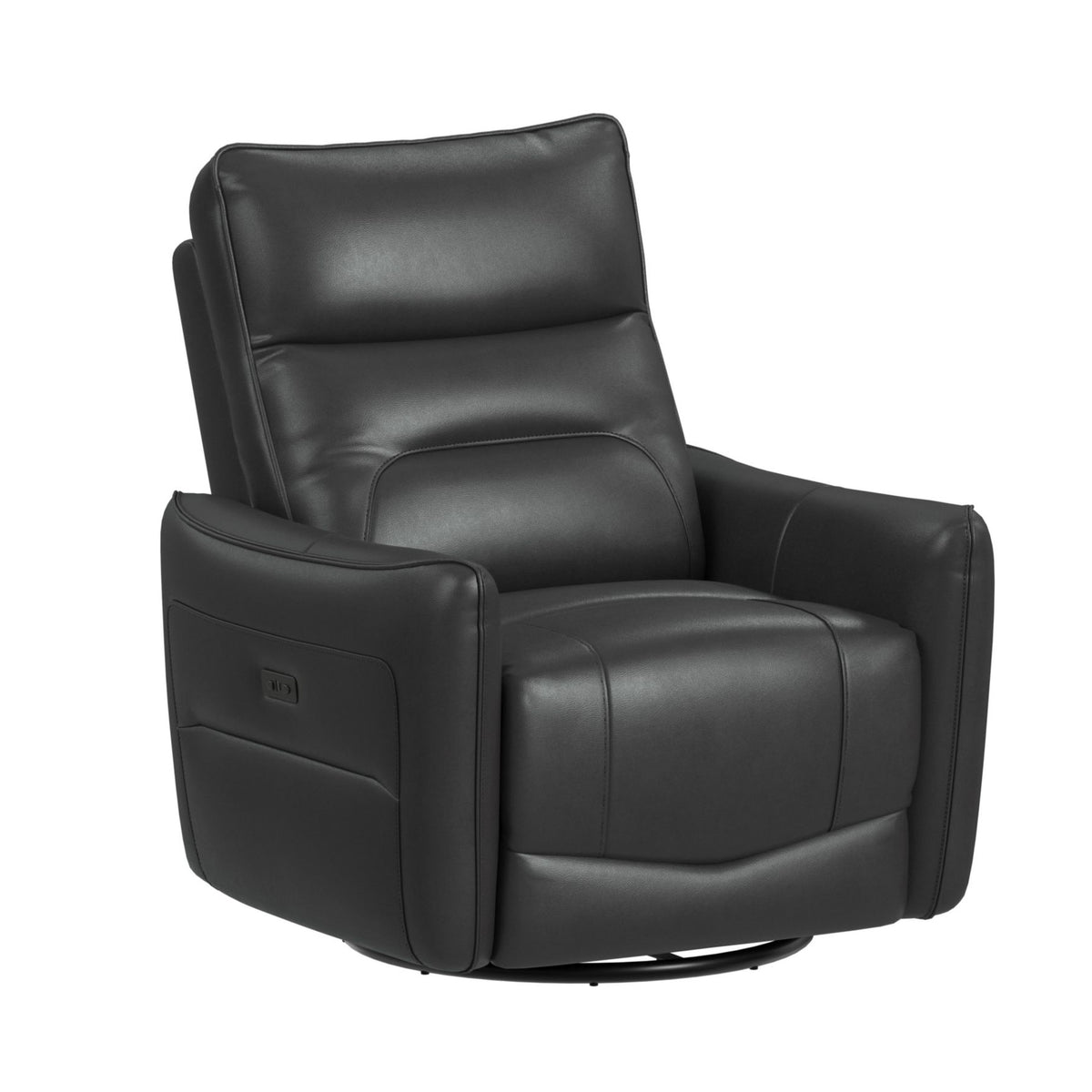 Deco Del Mar Grey P1 Recliner with Glider and Swivel - Ornate Home