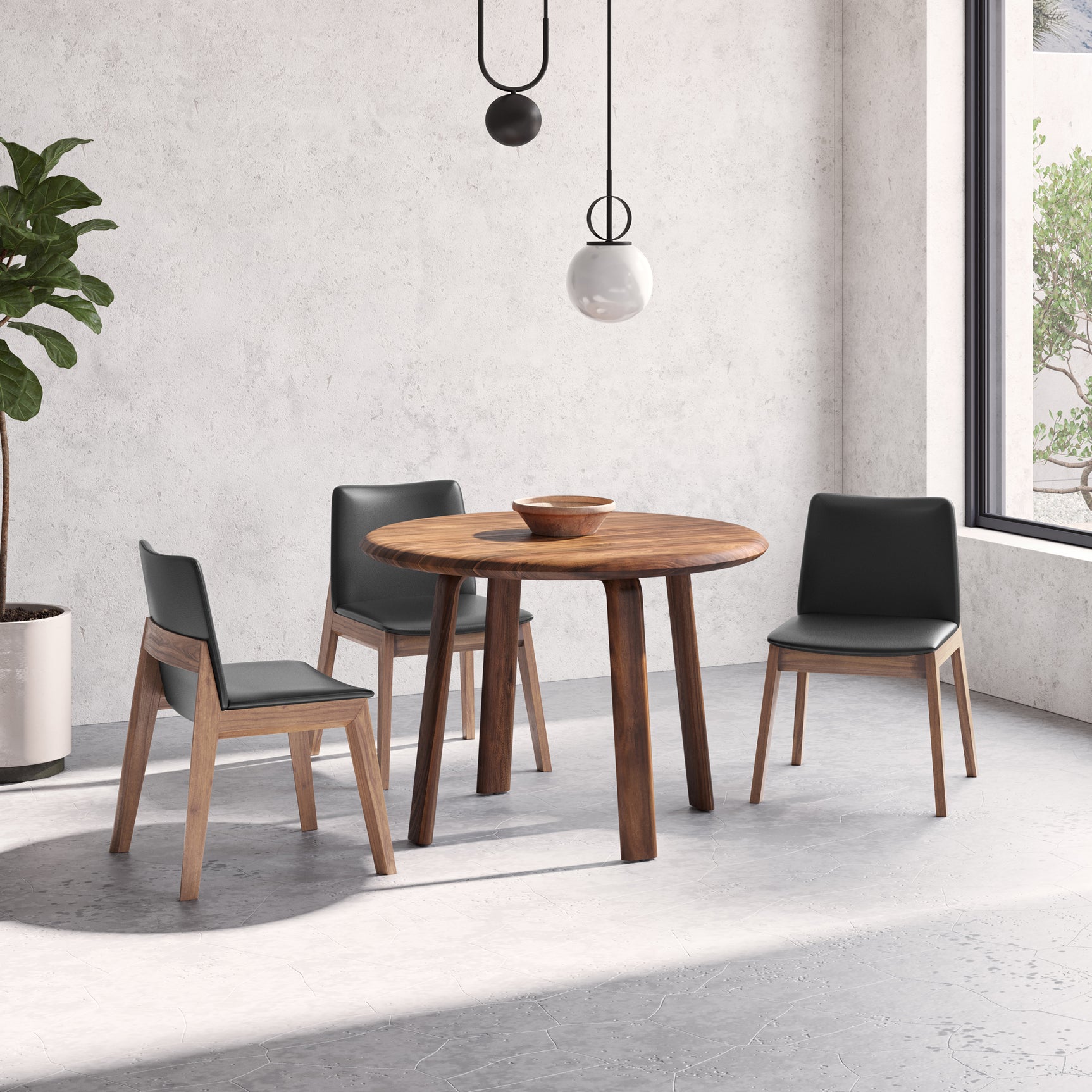 Deco Ebony Dining Chair (Set of 2) - Ornate Home