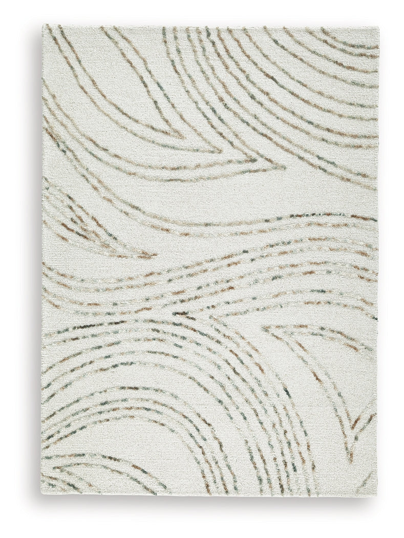 Deenbury Ivory/Green/Brown Medium Rug - Ornate Home