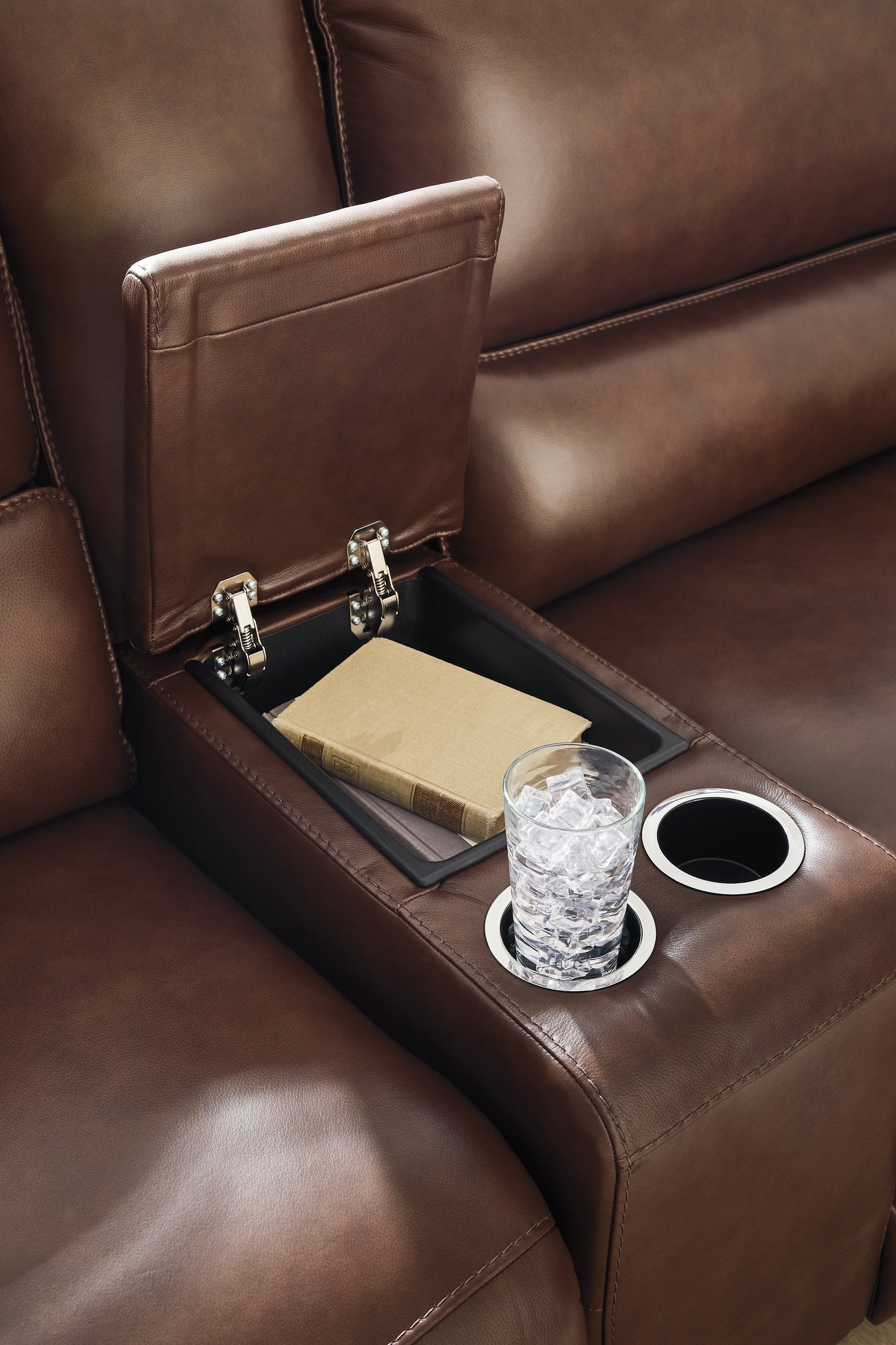 DeepWakes Canyon 6-Piece Reclining Sectional with Storage Console - Ornate Home