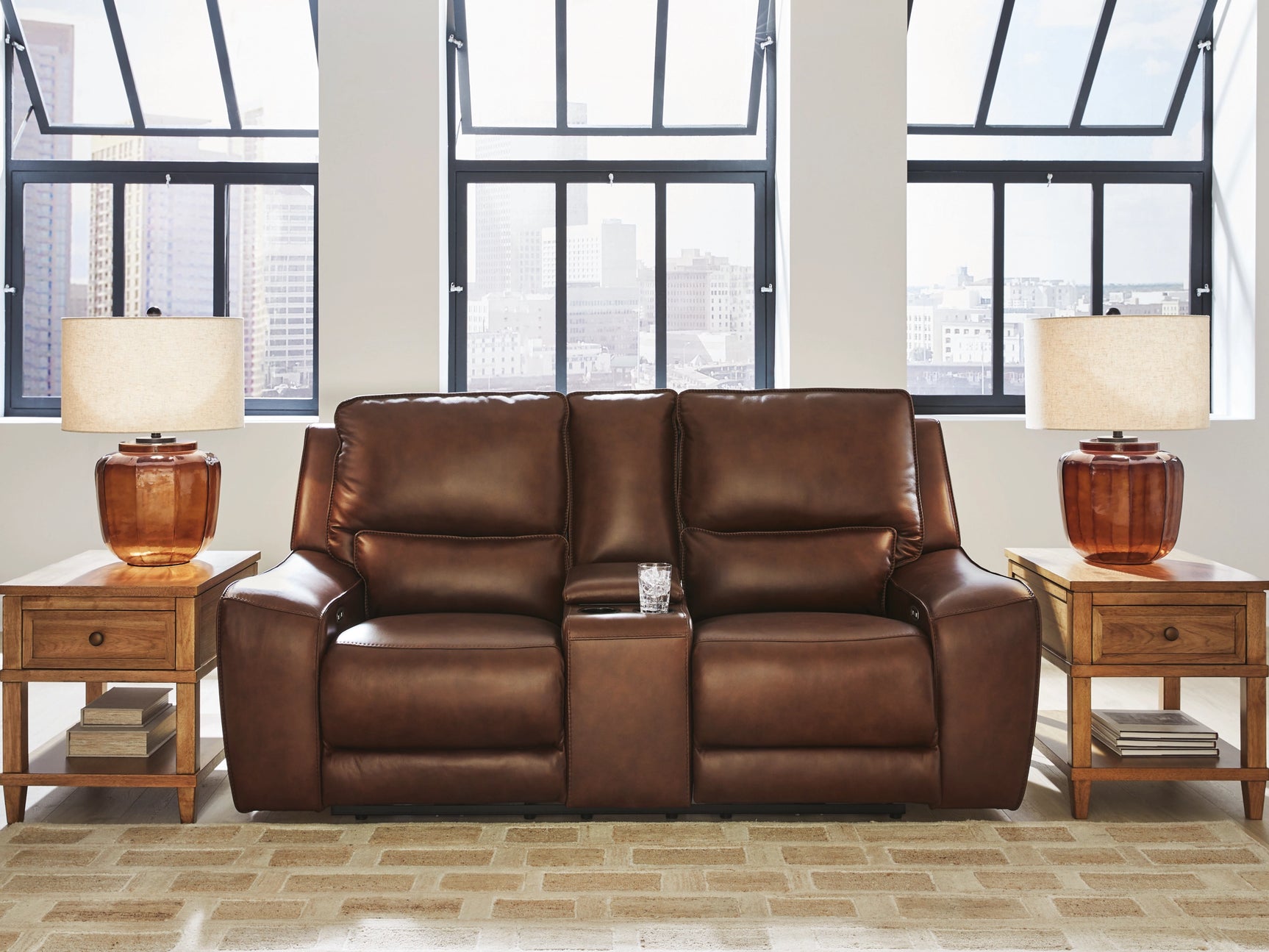 DeepWakes Leather Sectional - Ornate Home