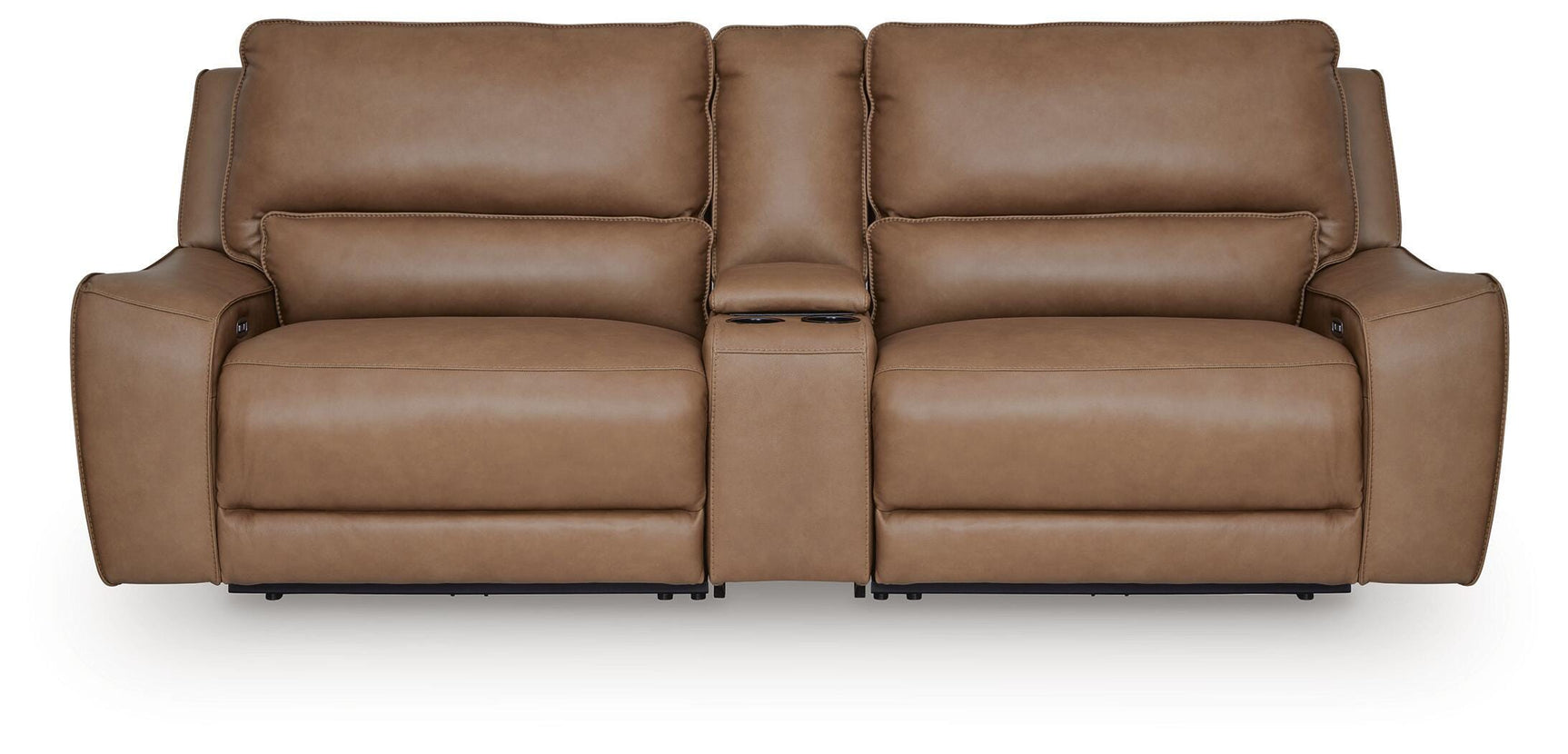 DeepWakes Caramel 3-Piece Power Reclining Sectional