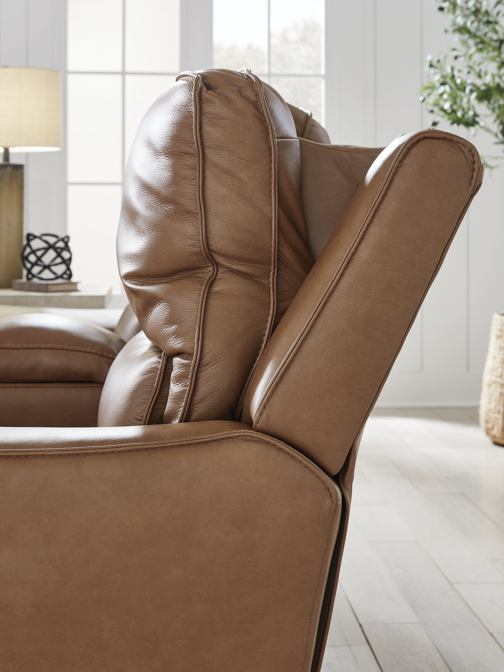 DeepWakes Caramel Power Recliner/ADJ Headrest (Online Special Price) - Ornate Home