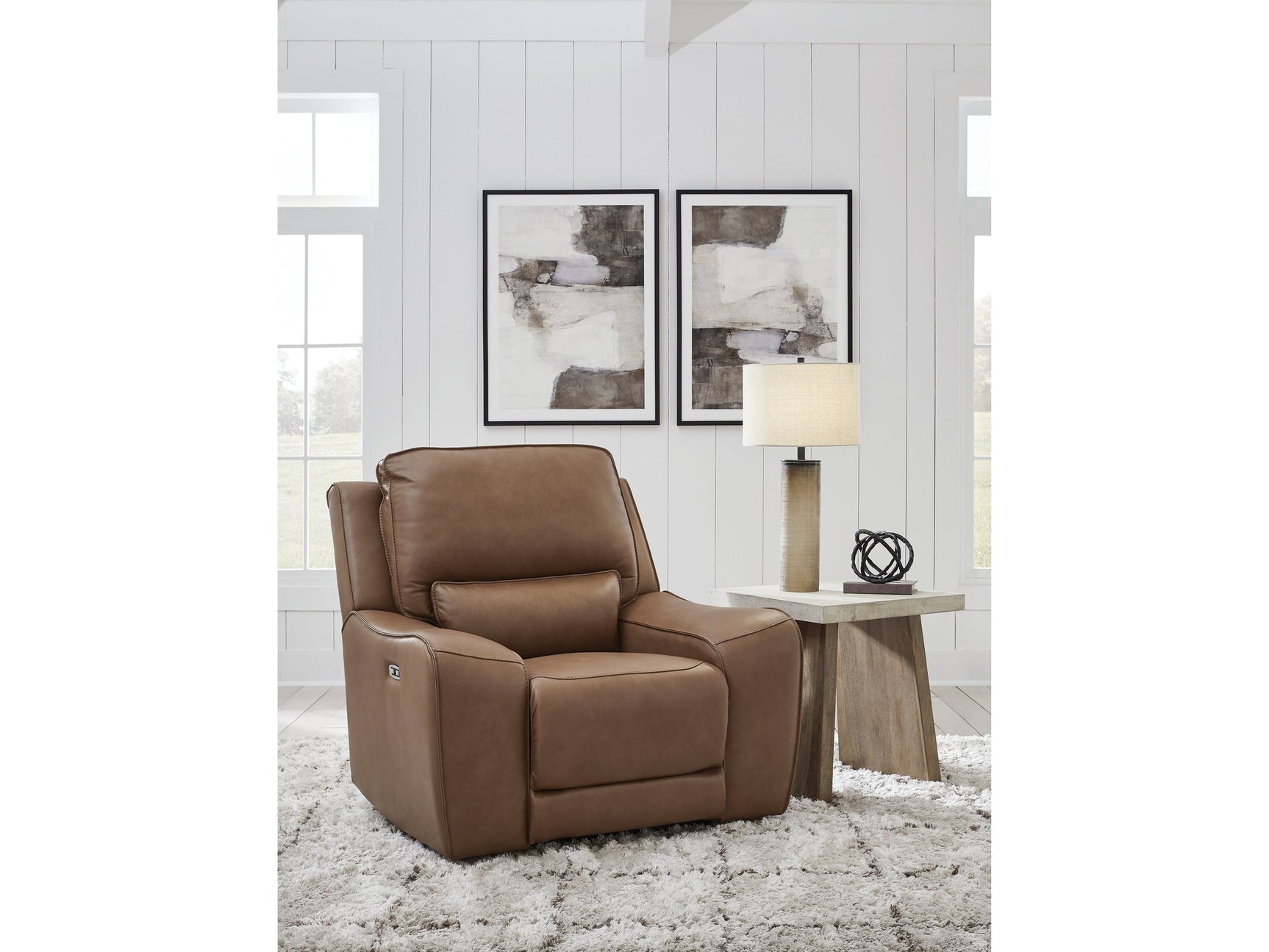 DeepWakes Caramel Power Recliner/ADJ Headrest - Ornate Home