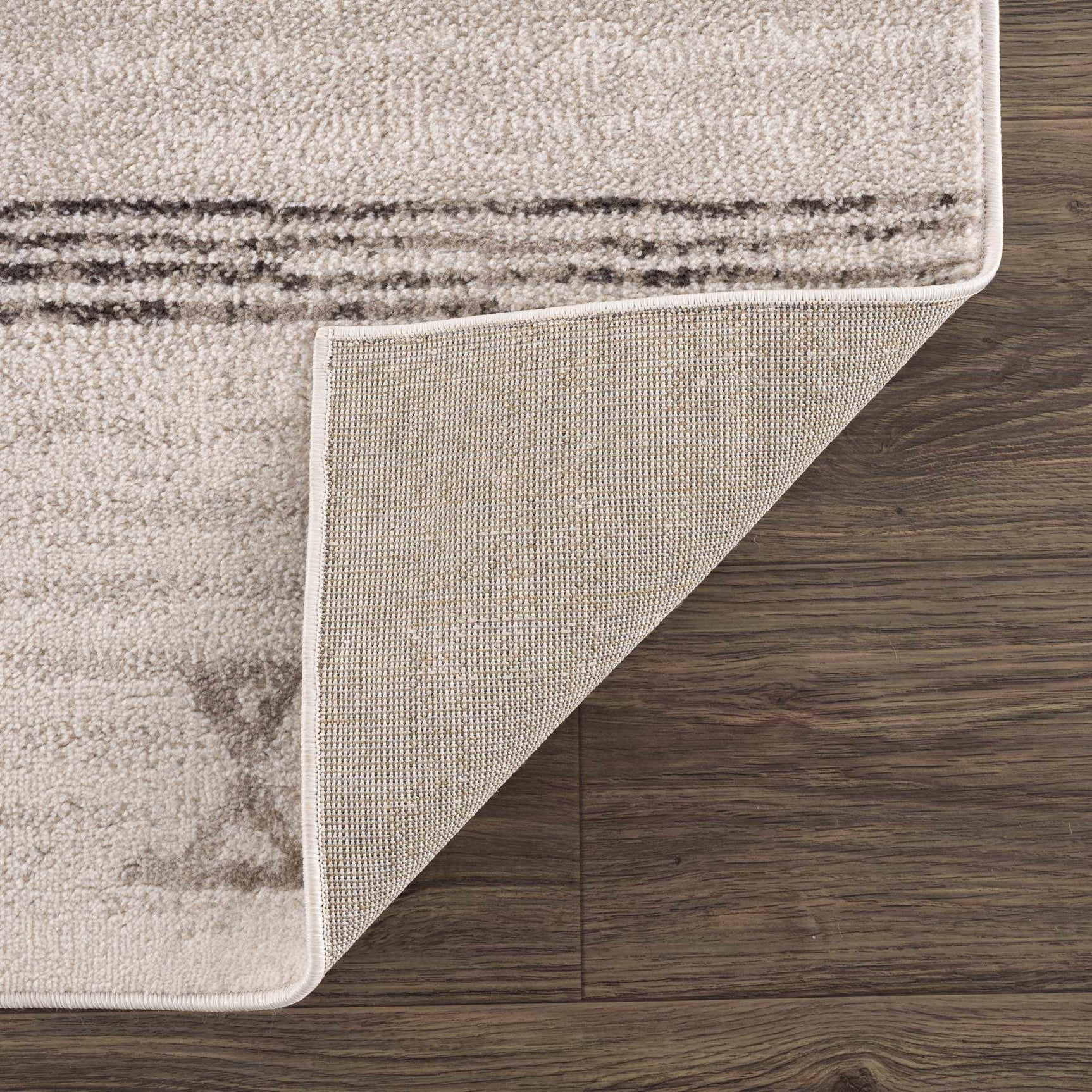 Deja Cream & Charcoal Area Rug - Clearance - Ornate Home