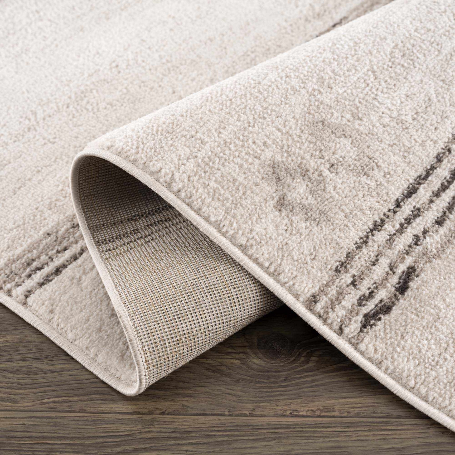 Deja Cream & Charcoal Area Rug - Clearance - Ornate Home